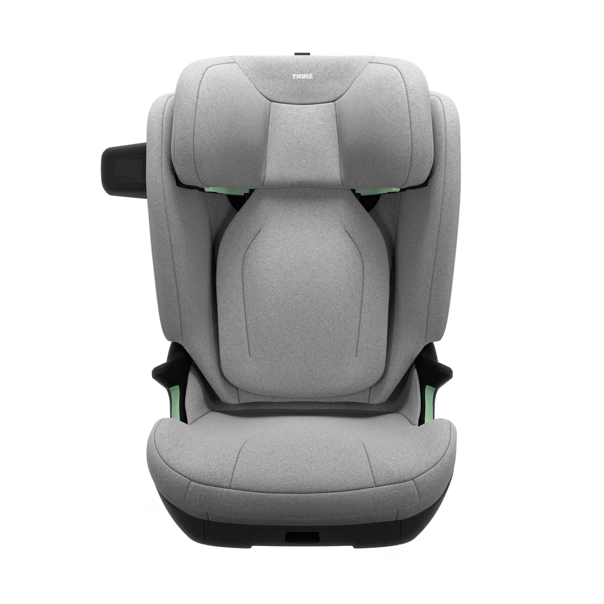 Bältesstolen med högt ryggstöd Thule Palm i mellangrå framifrån