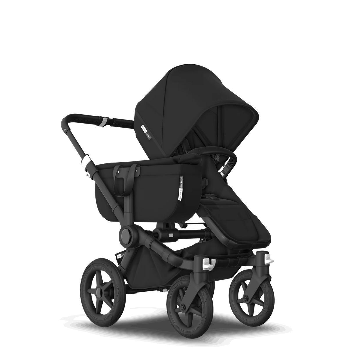 Barnvagnen Bugaboo Donkey 3 Duo i svart med sidokorg