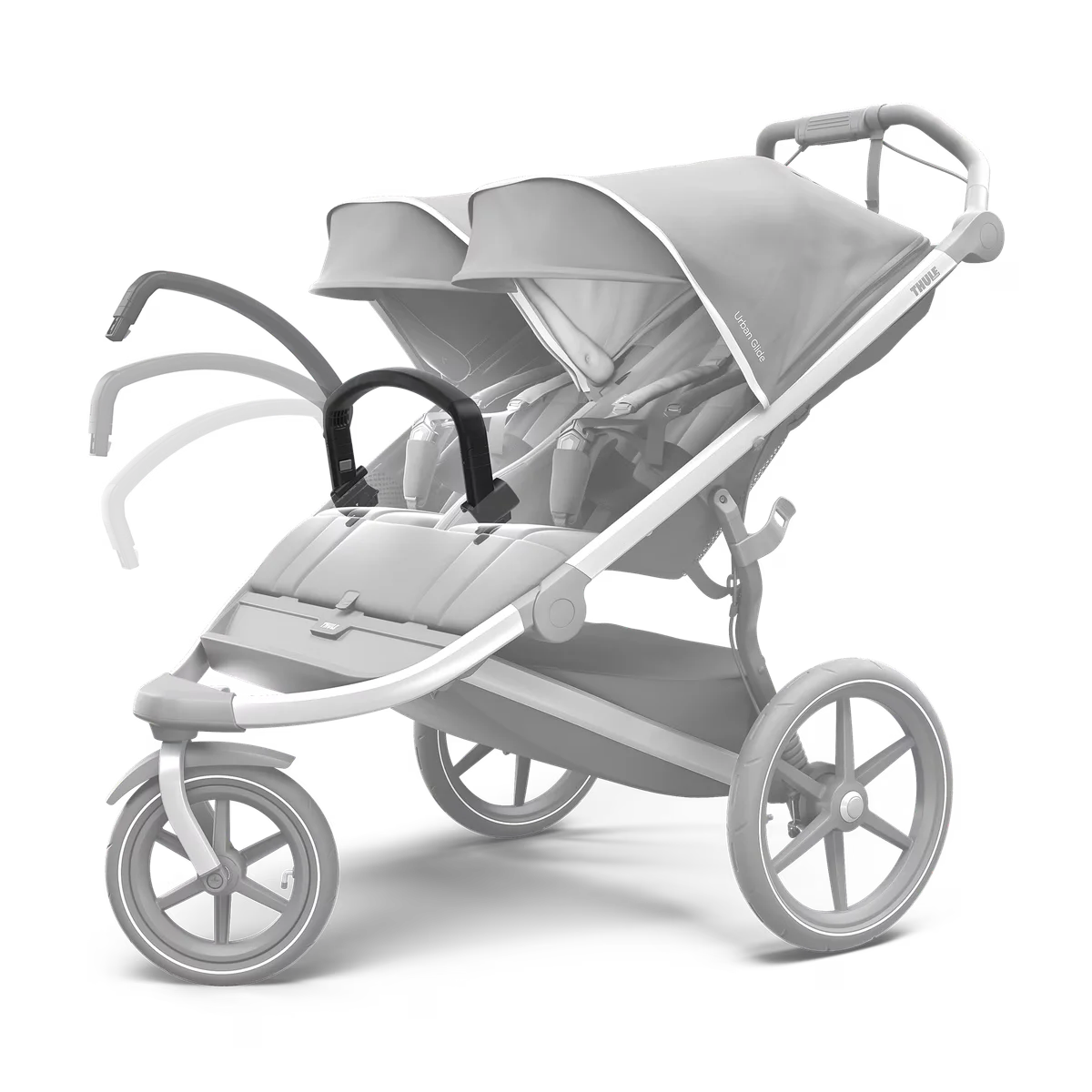 Hyr Thule Urban Glide 2 Bumper Bar säkerhetsbygel till syskonvagn av Parently