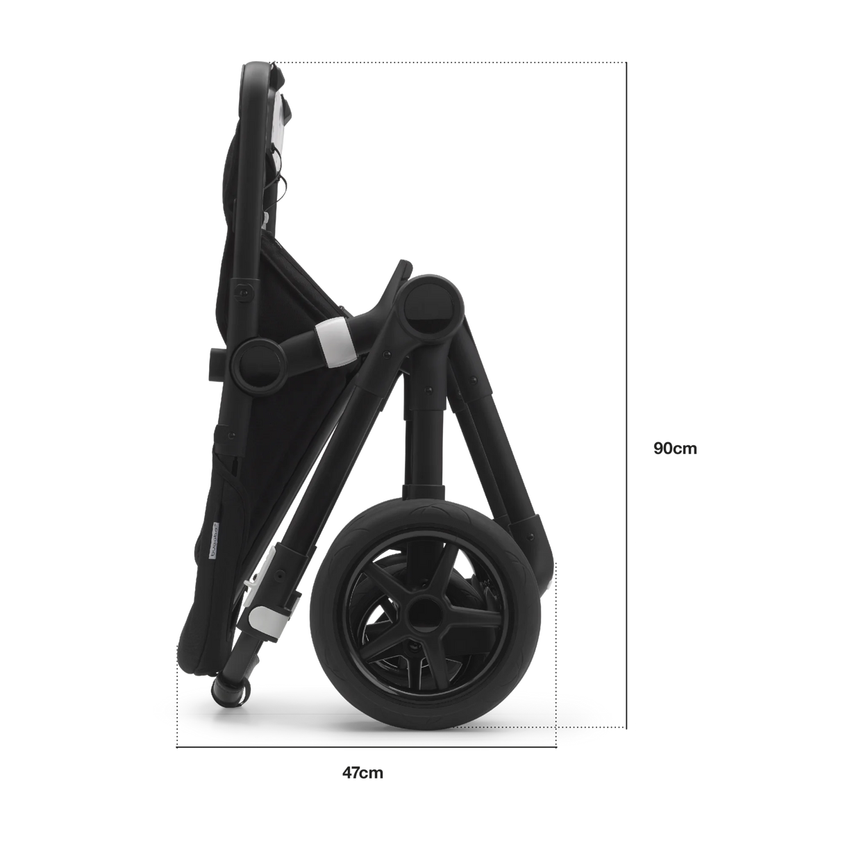 Barnvagnen Bugaboo Fox 3 kan fällas ihop till ett kompakt, självstående paket.