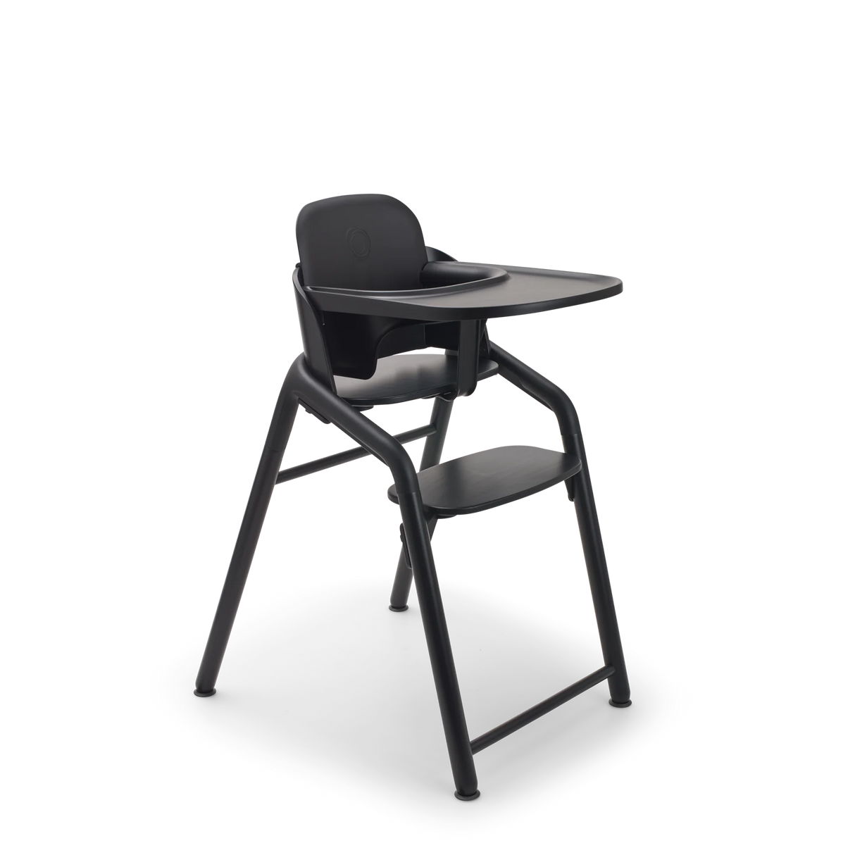 Bugaboo Giraffe-matstol med svart bricka monterad