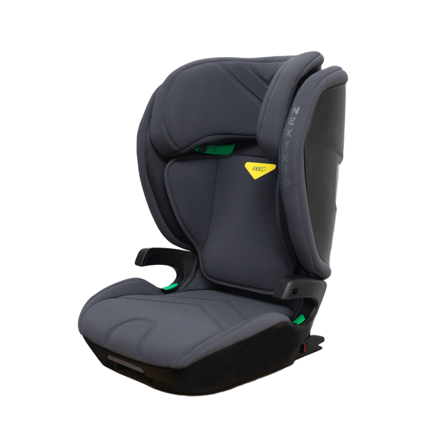 Bilbarnstolen från Axkid i modellen Nexkid och färgen Granite Melange
