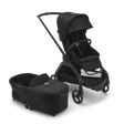 Duovagnen Bugaboo Dragonfly med liggdel och sittdel i midnattsvart