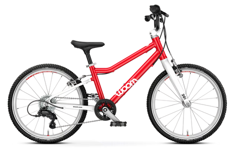 Barncykeln Woom Go 4 med 20-tumshjul i röd